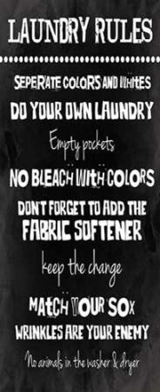Laundry Rules Poster Print by Jace Grey - Item # VARPDXJGPL124A